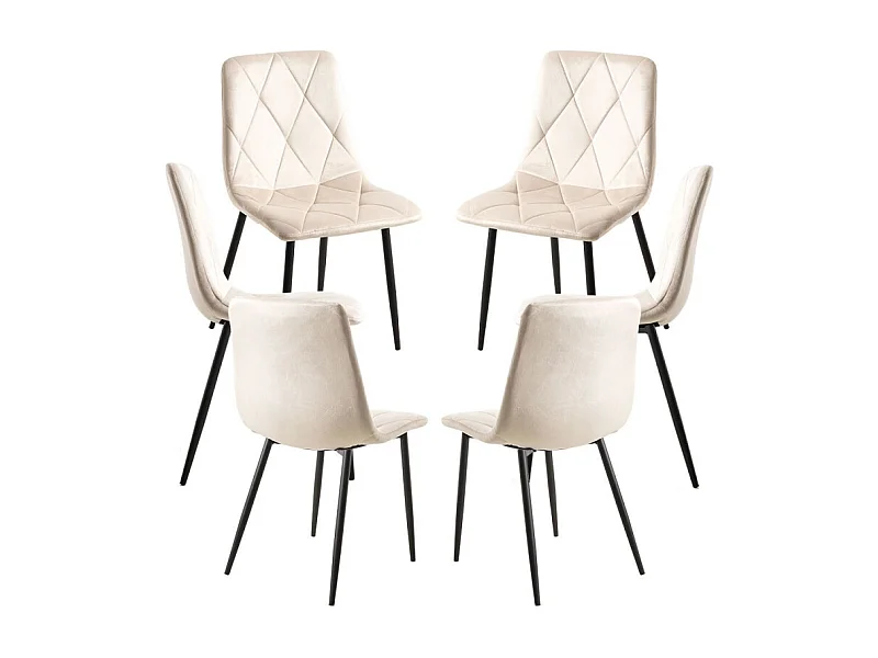 Packs Sillas Comedor - Pack 6 Sillas Lyke Terciopelo - Beige