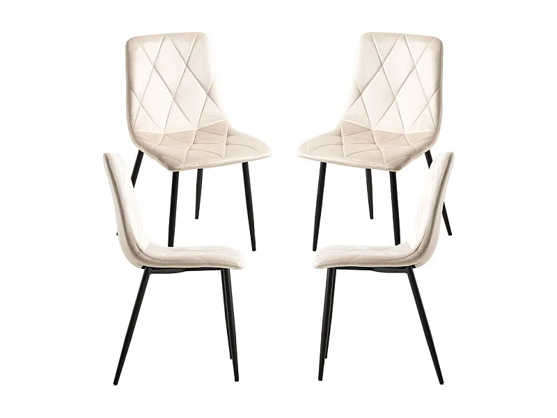 Packs Sillas Comedor - Pack 4 Sillas Lyke Terciopelo - Beige