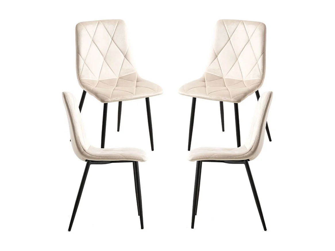 Packs Sillas Comedor - Pack 4 Sillas Lyke Terciopelo - Beige