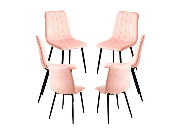 Packs Sillas Comedor - Pack 6 Sillas Liny Terciopelo - Rosa