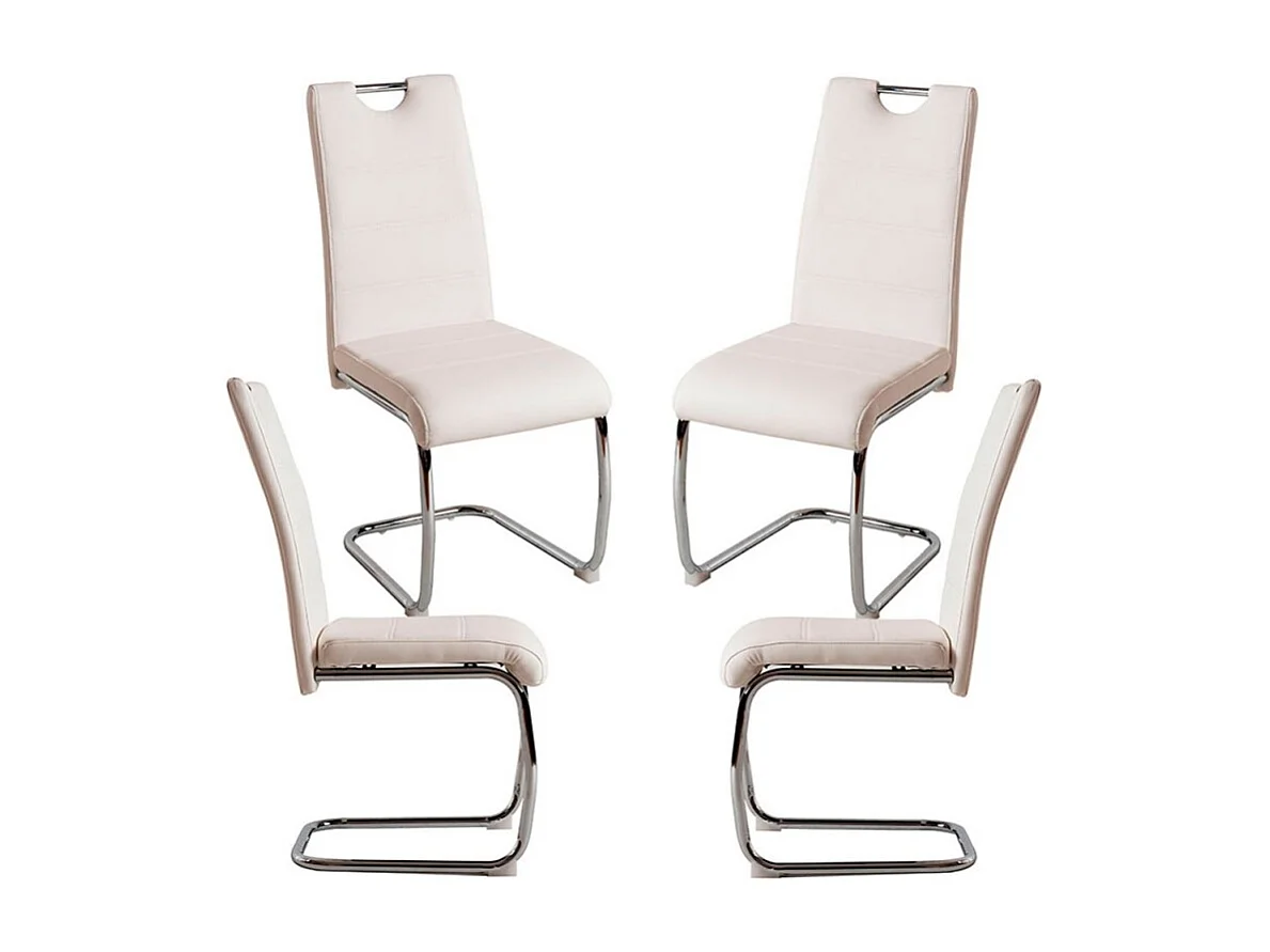 Packs Sillas Comedor - Pack 4 Sillas Hallen Polipiel - Blanco