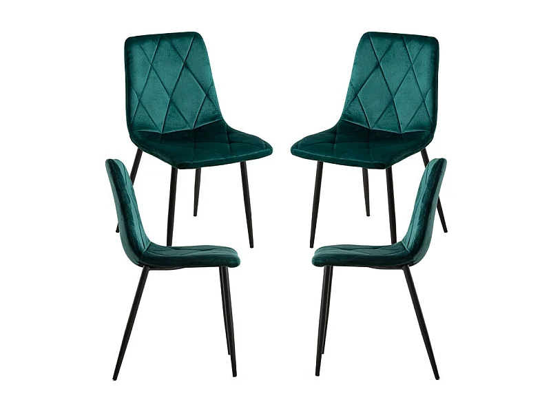 Packs Sillas Comedor - Pack 4 Sillas Lyke Terciopelo - Verde