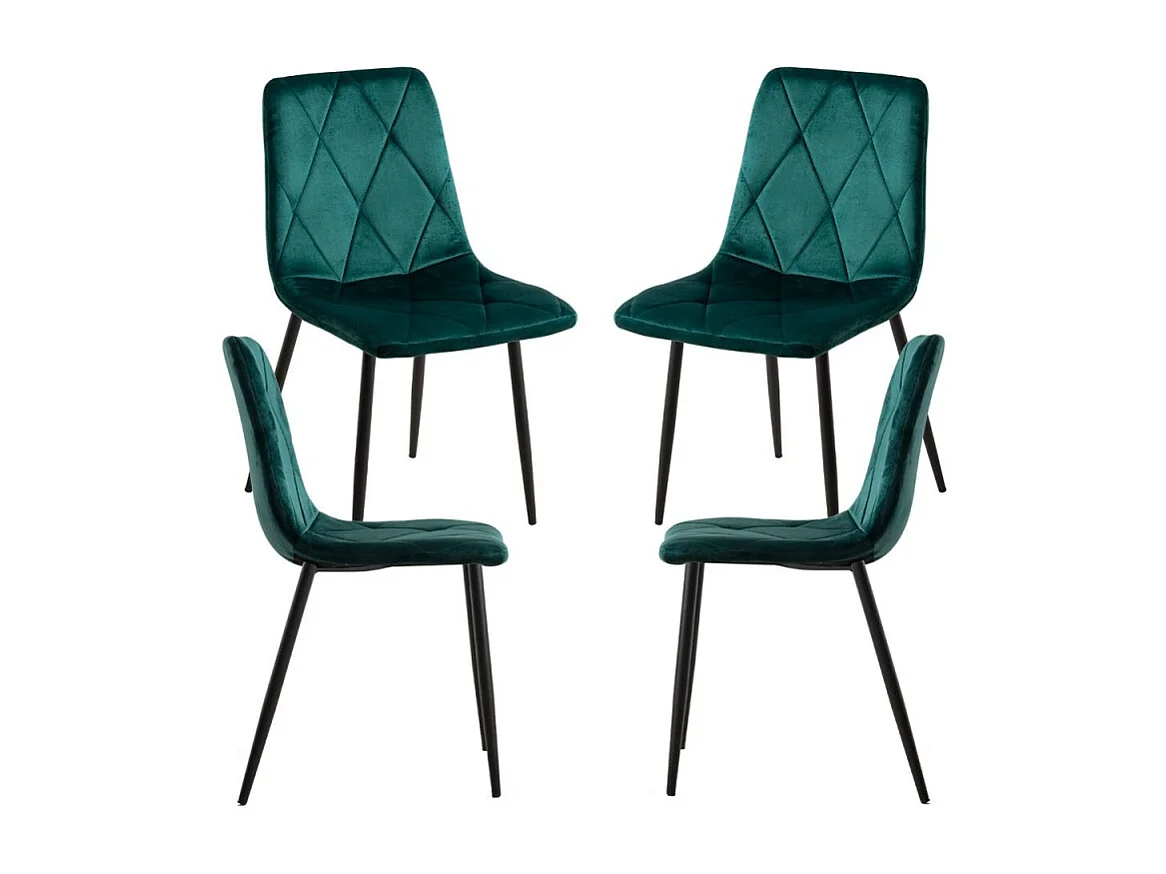 Packs Sillas Comedor - Pack 4 Sillas Lyke Terciopelo - Verde