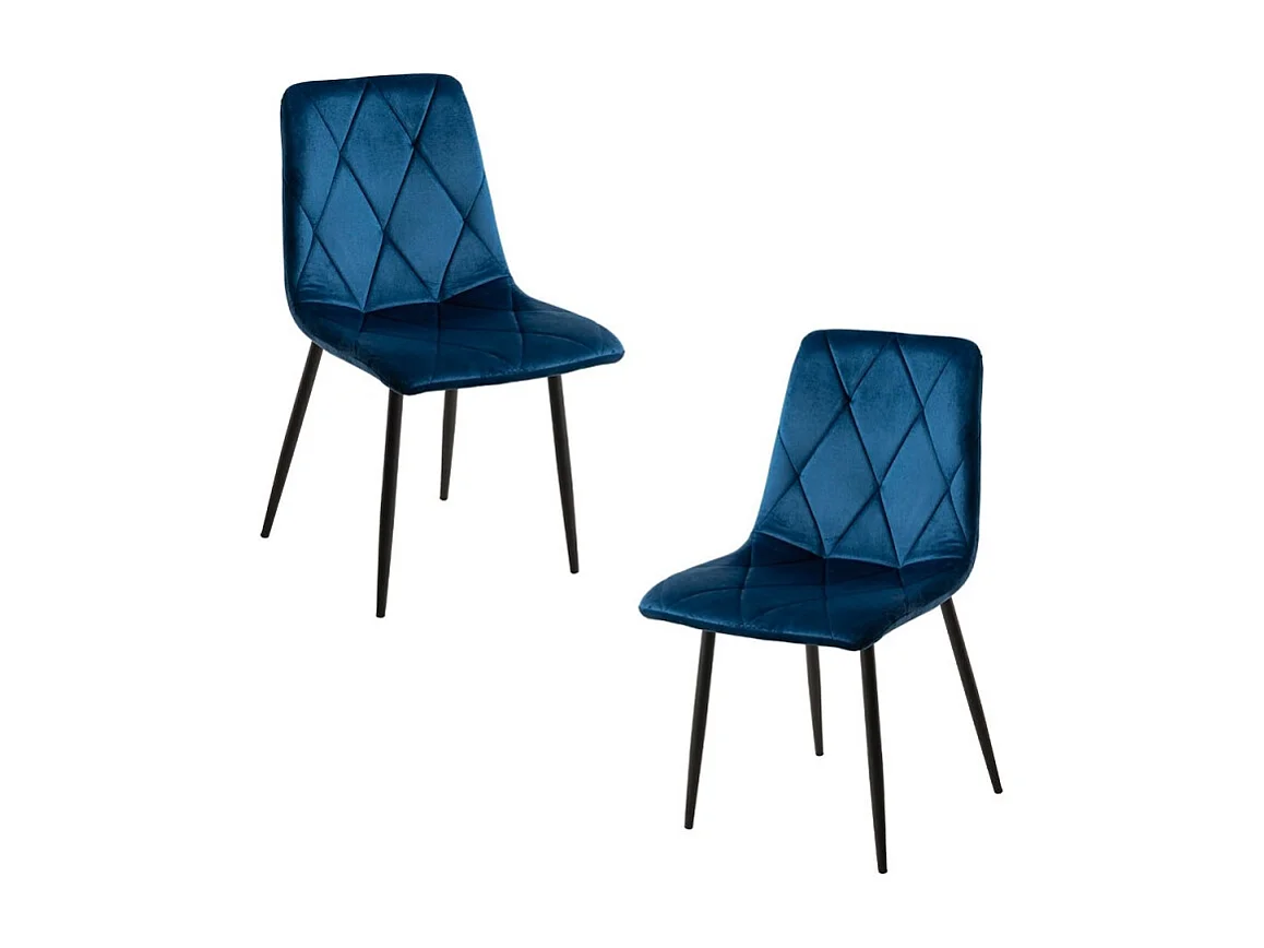 Packs Sillas Comedor - Pack 2 Sillas Lyke Terciopelo - Azul