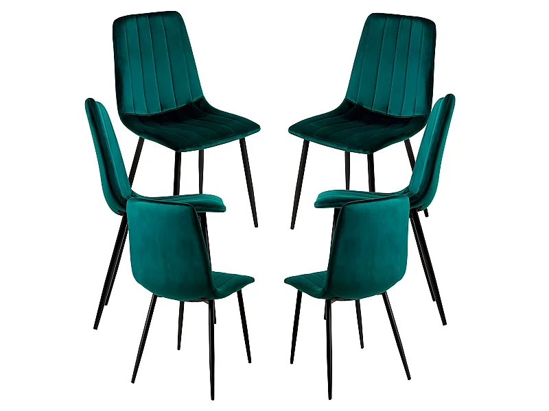 Packs Sillas Comedor - Pack 6 Sillas Liny Terciopelo - Verde