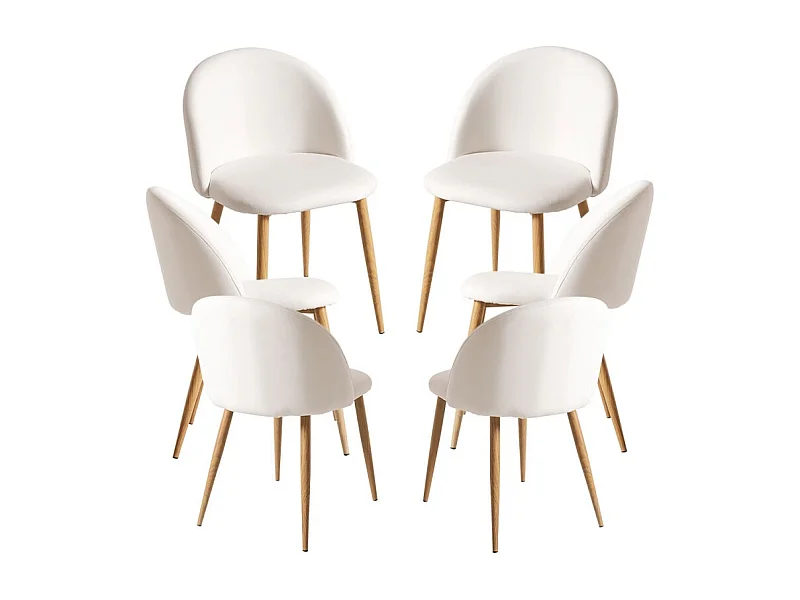 Packs Sillas Comedor - Pack 6 Sillas Vint Polipiel - Blanco