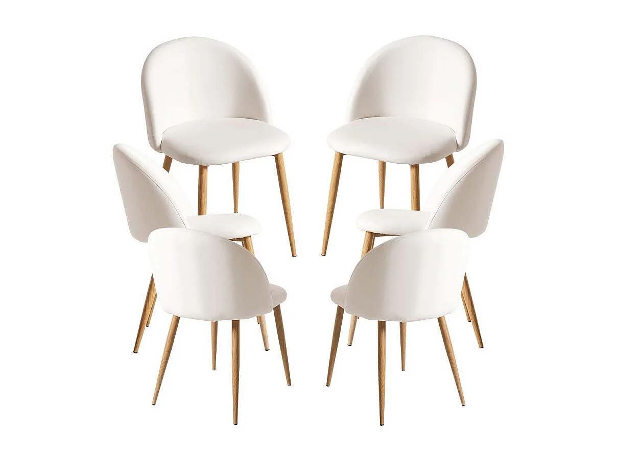 Packs Sillas Comedor - Pack 6 Sillas Vint Polipiel - Blanco