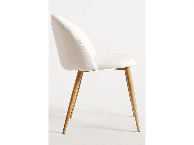 Packs Sillas Comedor - Pack 6 Sillas Vint Polipiel - Blanco