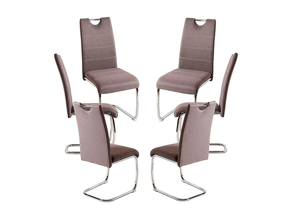 Packs Sillas Comedor - Pack 6 Sillas Hallen Tela - Gris