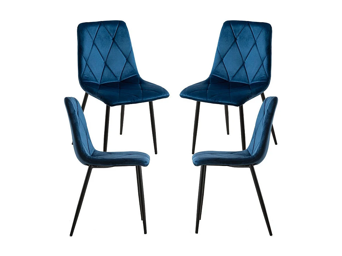 Packs Sillas Comedor - Pack 4 Sillas Lyke Terciopelo - Azul