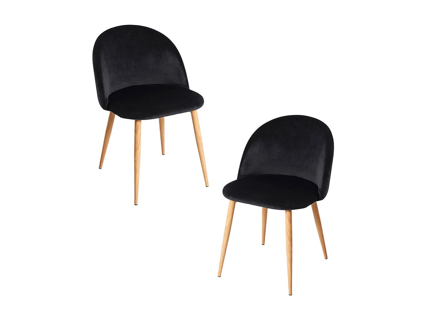 Packs Sillas Comedor - Pack 2 Sillas Vint Terciopelo - Negro