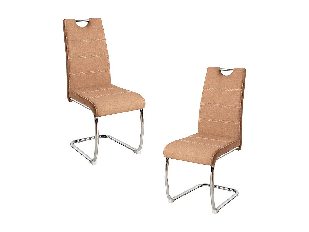 Packs Sillas Comedor - Pack 2 Sillas Hallen Tela - Marrón Claro
