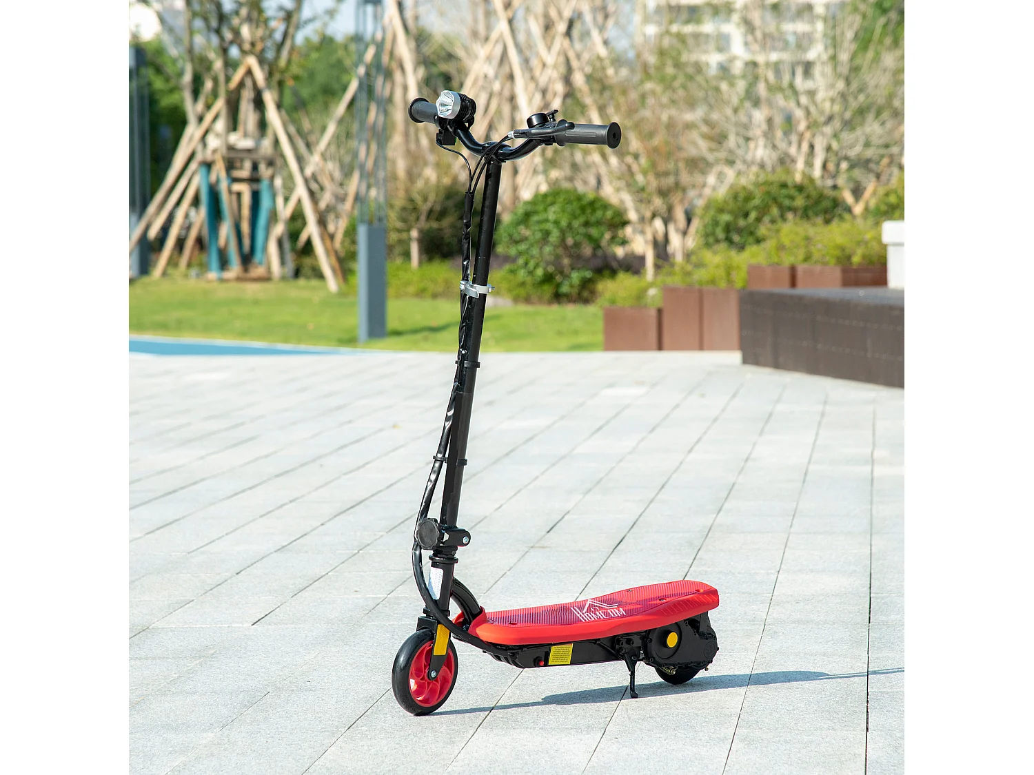 Trottinette électrique 120 W pliable pour enfant 7-14 ans 12 Km/h max. autonomie 10 Km max. rouge
