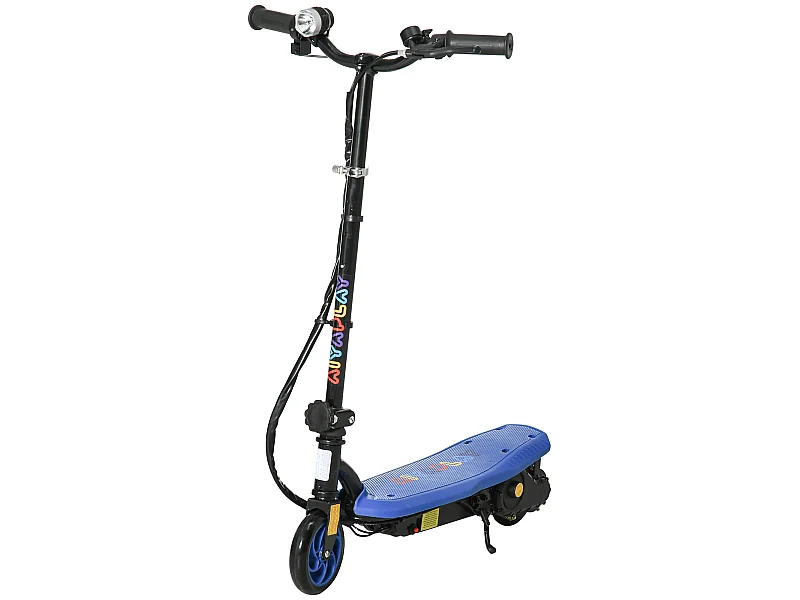 Trottinette électrique 120 W pliable pour enfant 7-14 ans 12 Km/h max. autonomie 10 Km max. bleu