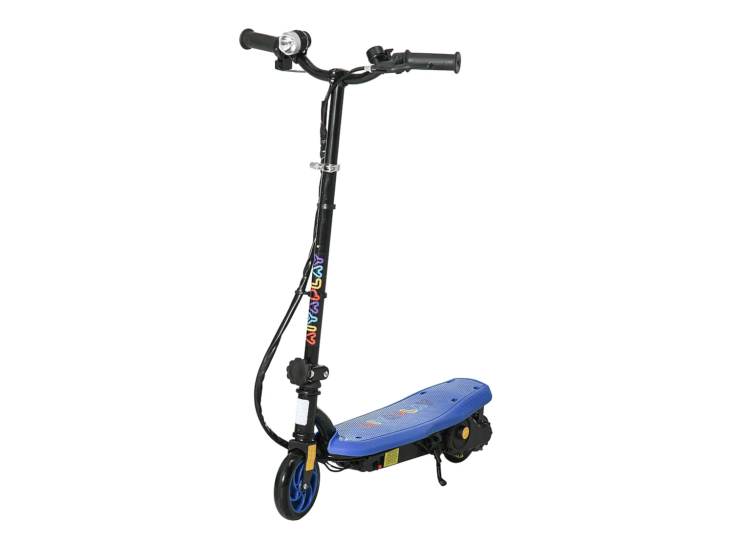 Trottinette électrique 120 W pliable pour enfant 7-14 ans 12 Km/h max. autonomie 10 Km max. bleu