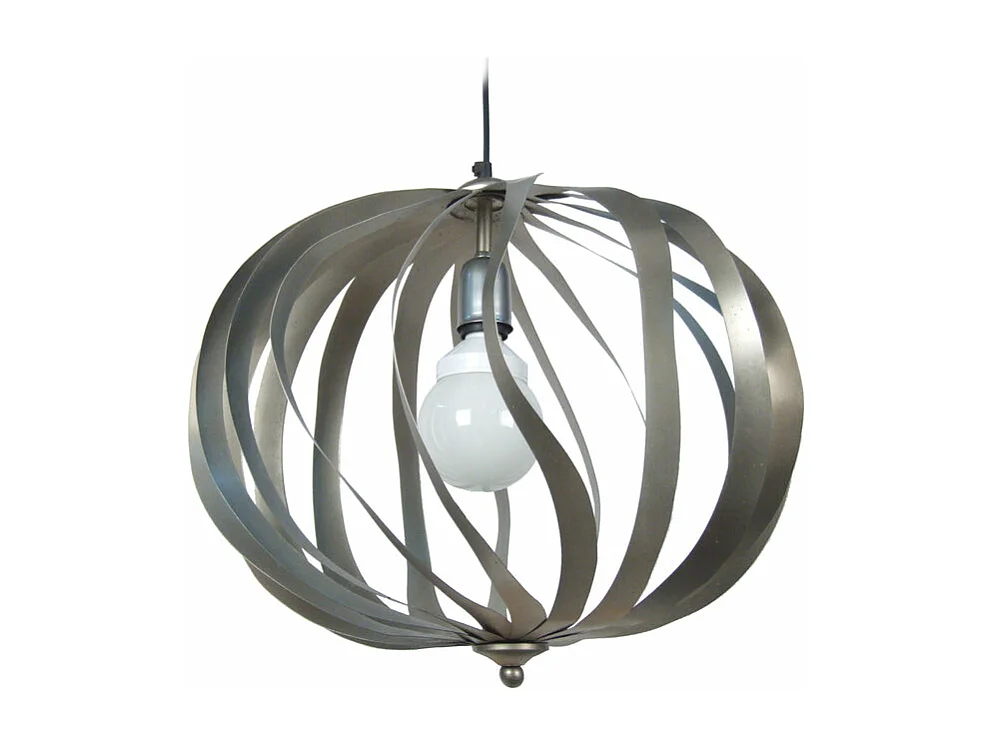 Suspensão TOSEL  OVALIA metal globo cinza D20 x  H77  cm