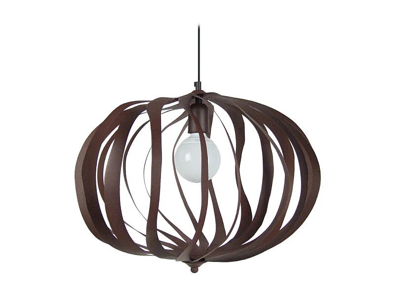 Suspension globe métal  noir 105 cm.