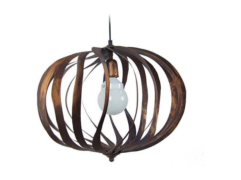 Suspensão TOSEL  OVALIA cerâmica cônico preto D18 x  H77  cm