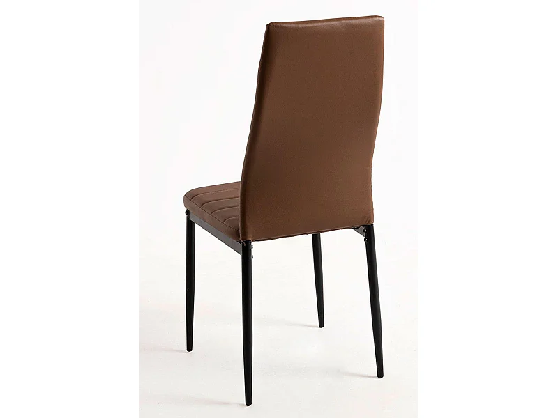 Packs Sillas Comedor - Pack 4 Sillas Lauter Polipiel - Marrón