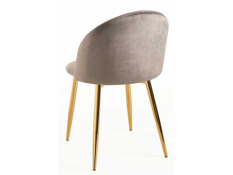 Packs Sillas Comedor - Pack 6 Sillas Vint Terciopelo Golden - Gris claro