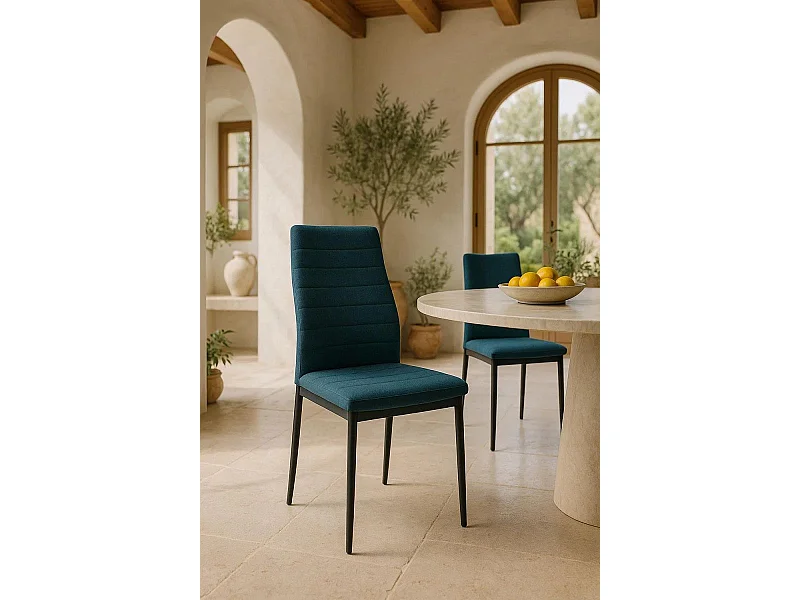 Packs Sillas Comedor - Pack 4 Sillas Lauter Tela - Verde azulado