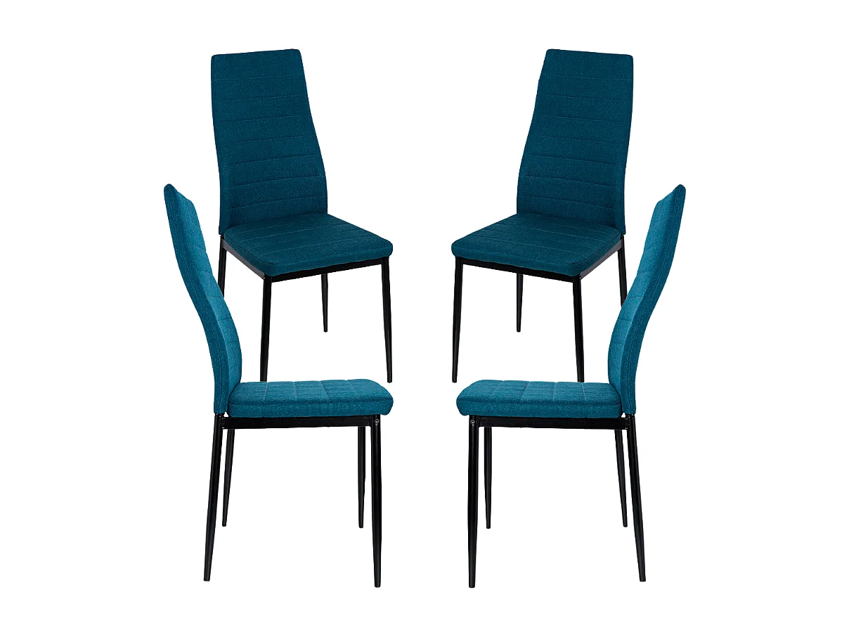 Packs Sillas Comedor - Pack 4 Sillas Lauter Tela - Verde azulado