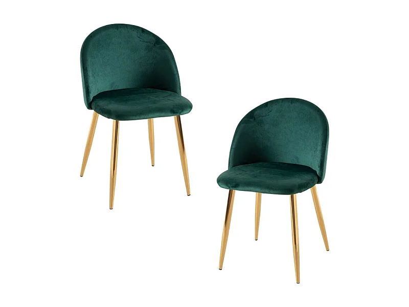 Packs Sillas Comedor - Pack 2 Sillas Vint Terciopelo Golden - Verde