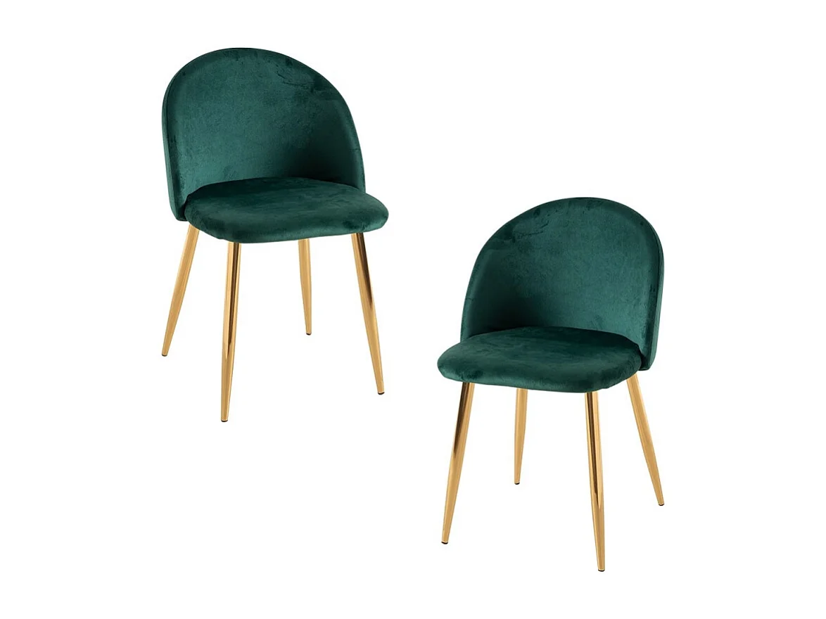 Packs Sillas Comedor - Pack 2 Sillas Vint Terciopelo Golden - Verde