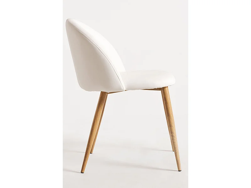 Sillas Comedor - Silla Vint Polipiel - Blanco