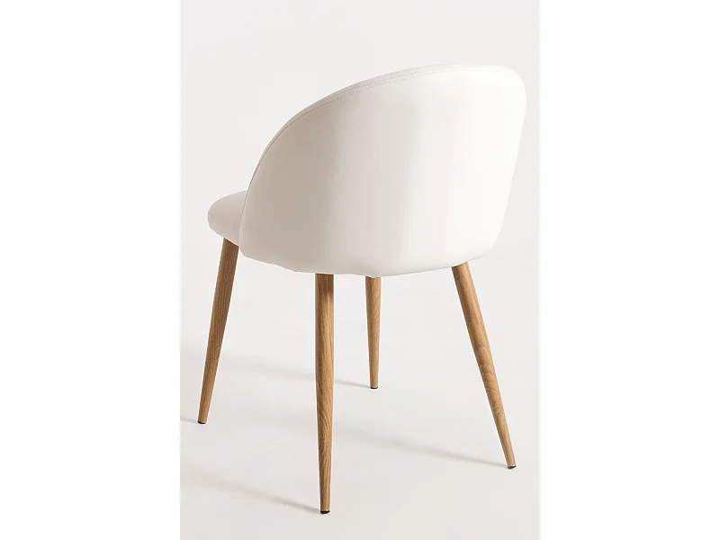 Sillas Comedor - Silla Vint Polipiel - Blanco