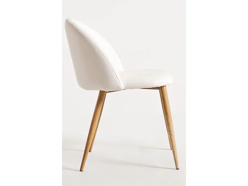 Sillas Comedor - Silla Vint Polipiel - Blanco