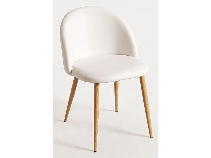 Sillas Comedor - Silla Vint Polipiel - Blanco