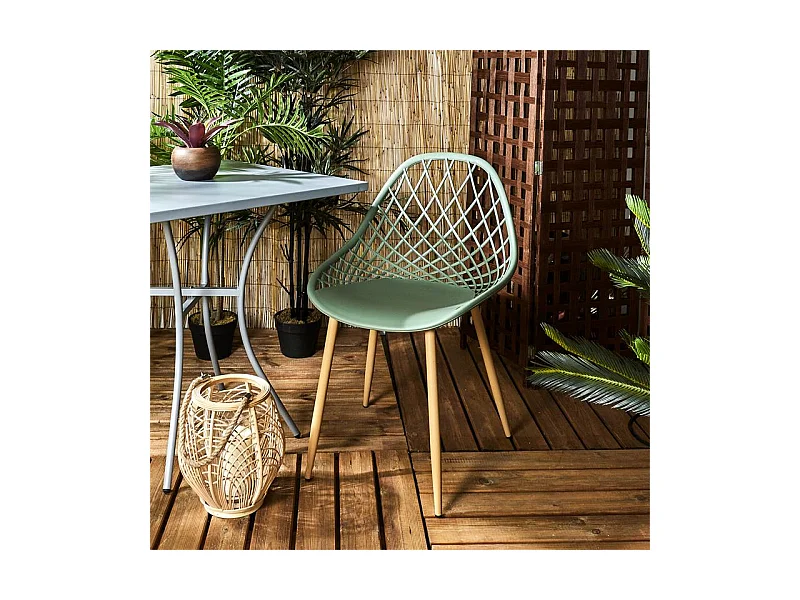 Chaise Exterieur Malaga Vert - Lot De 4 Vert