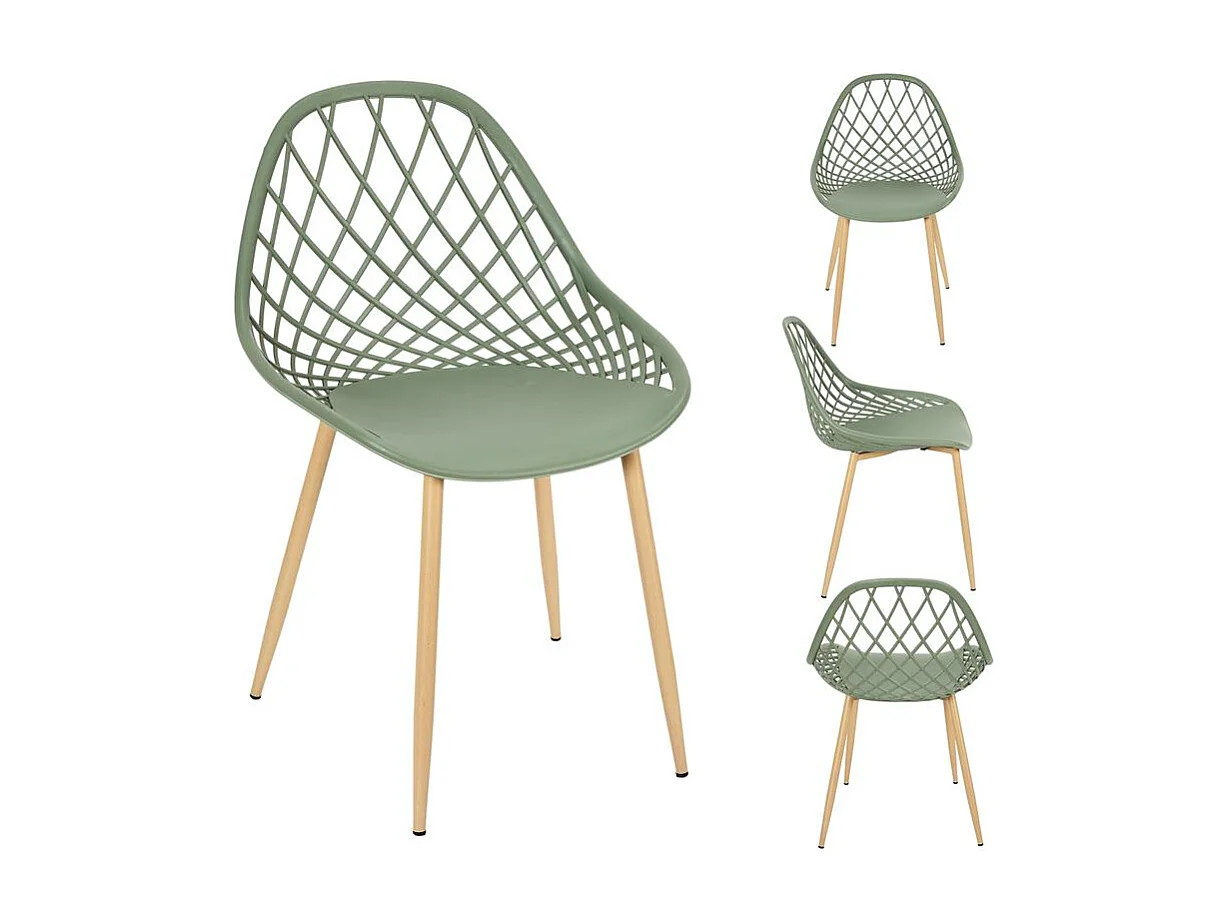 Chaise Exterieur Malaga Vert - Lot De 4 Vert