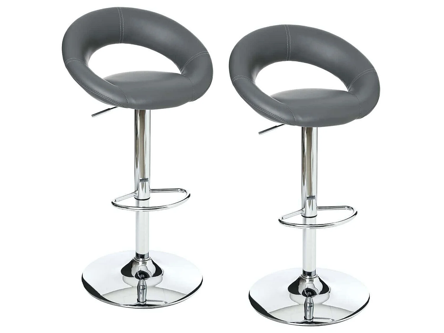 Lot de 2 tabourets de bar sasha couleur noire 47 x P 52,5 x H 80 cm