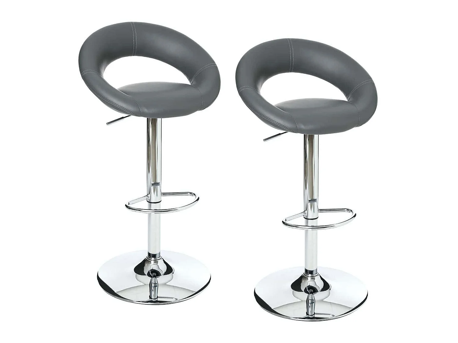 Lot de 2 tabourets de bar sasha couleur noire 47 x P 52,5 x H 80 cm