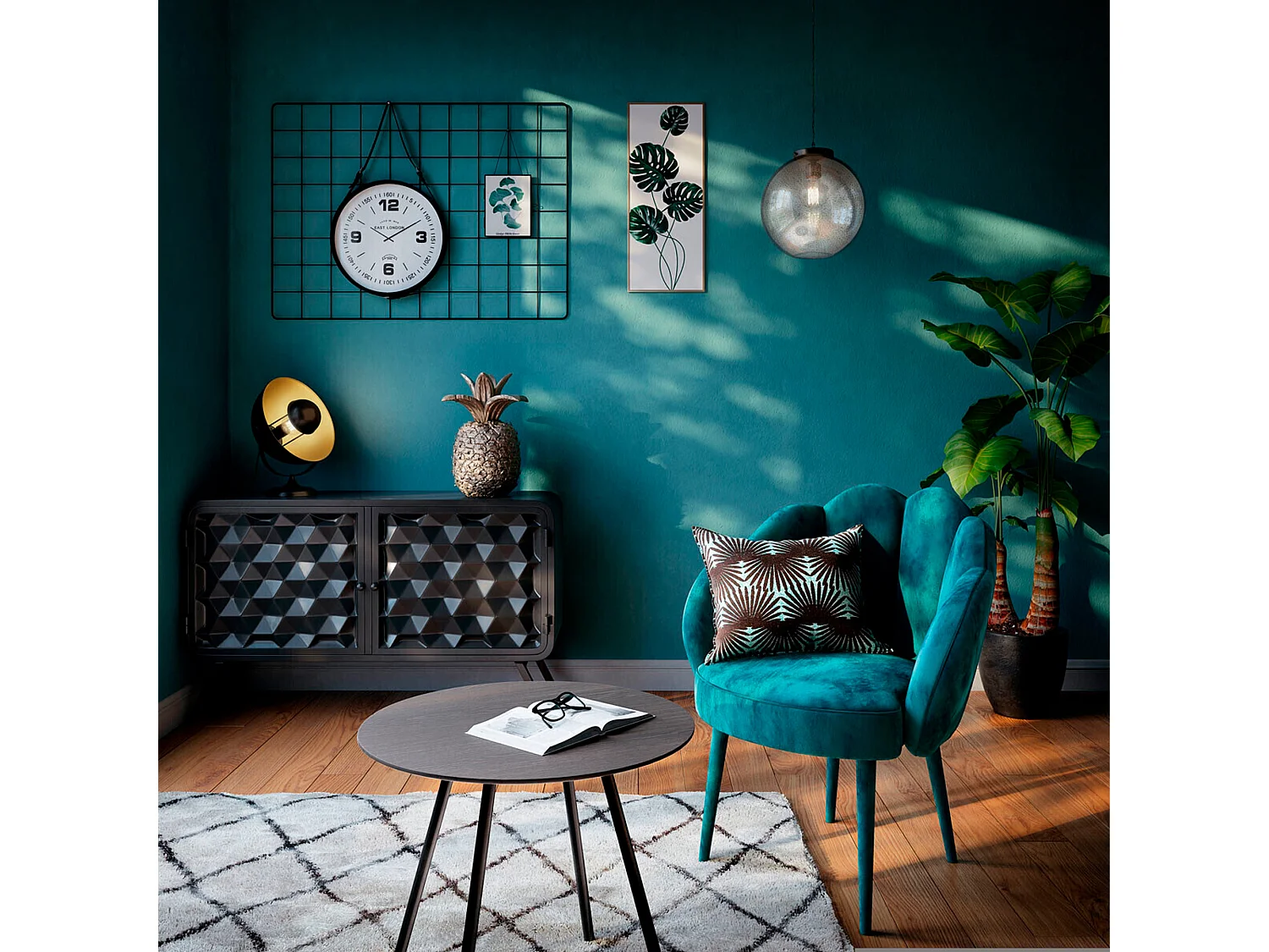 Plante Artificielle "Bananier" 125cm Vert