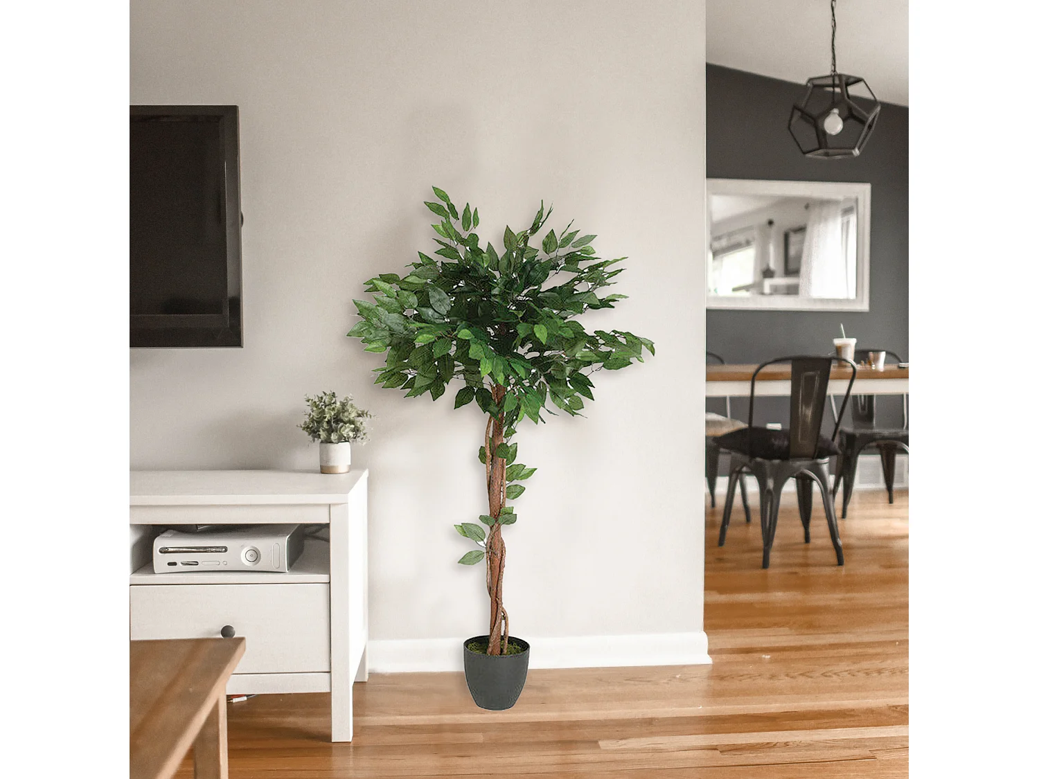 Plante Artificielle "Ficus" 120cm Vert