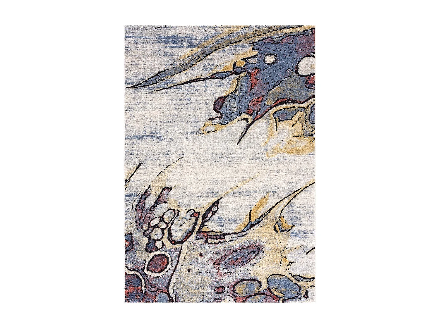 Mona - Tapis à poils courts multicolores 200x290cm