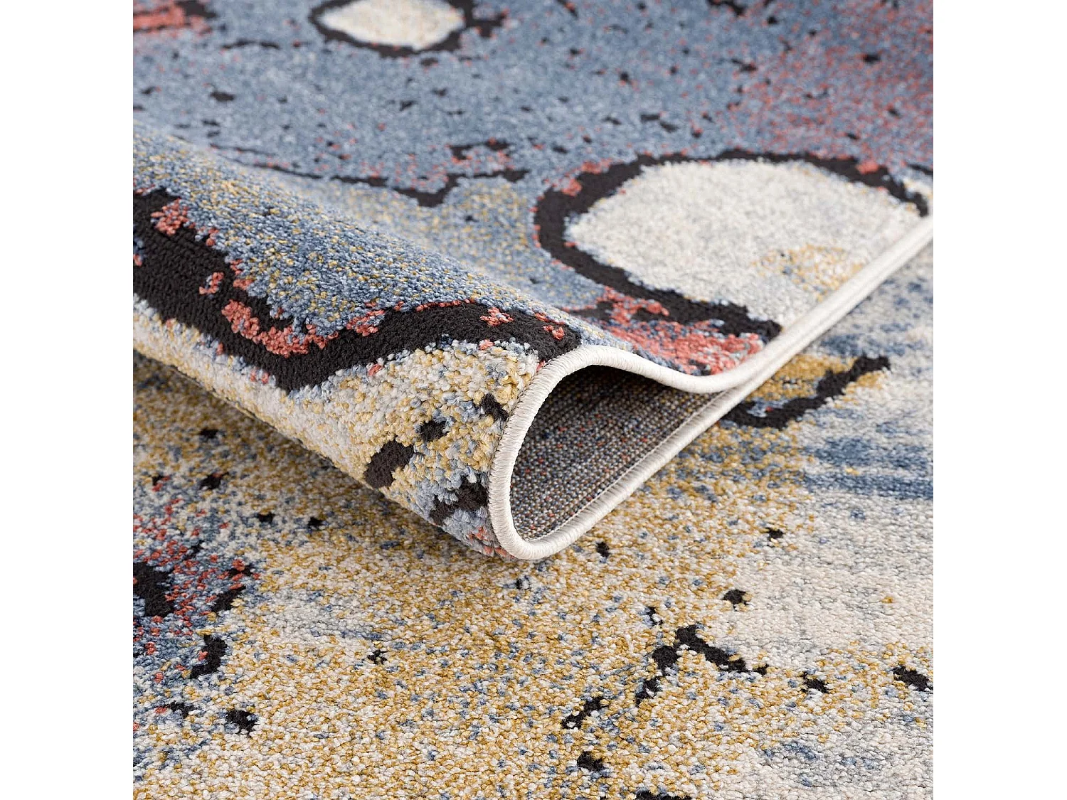 Mona - Tapis à poils courts multicolores 200x290cm