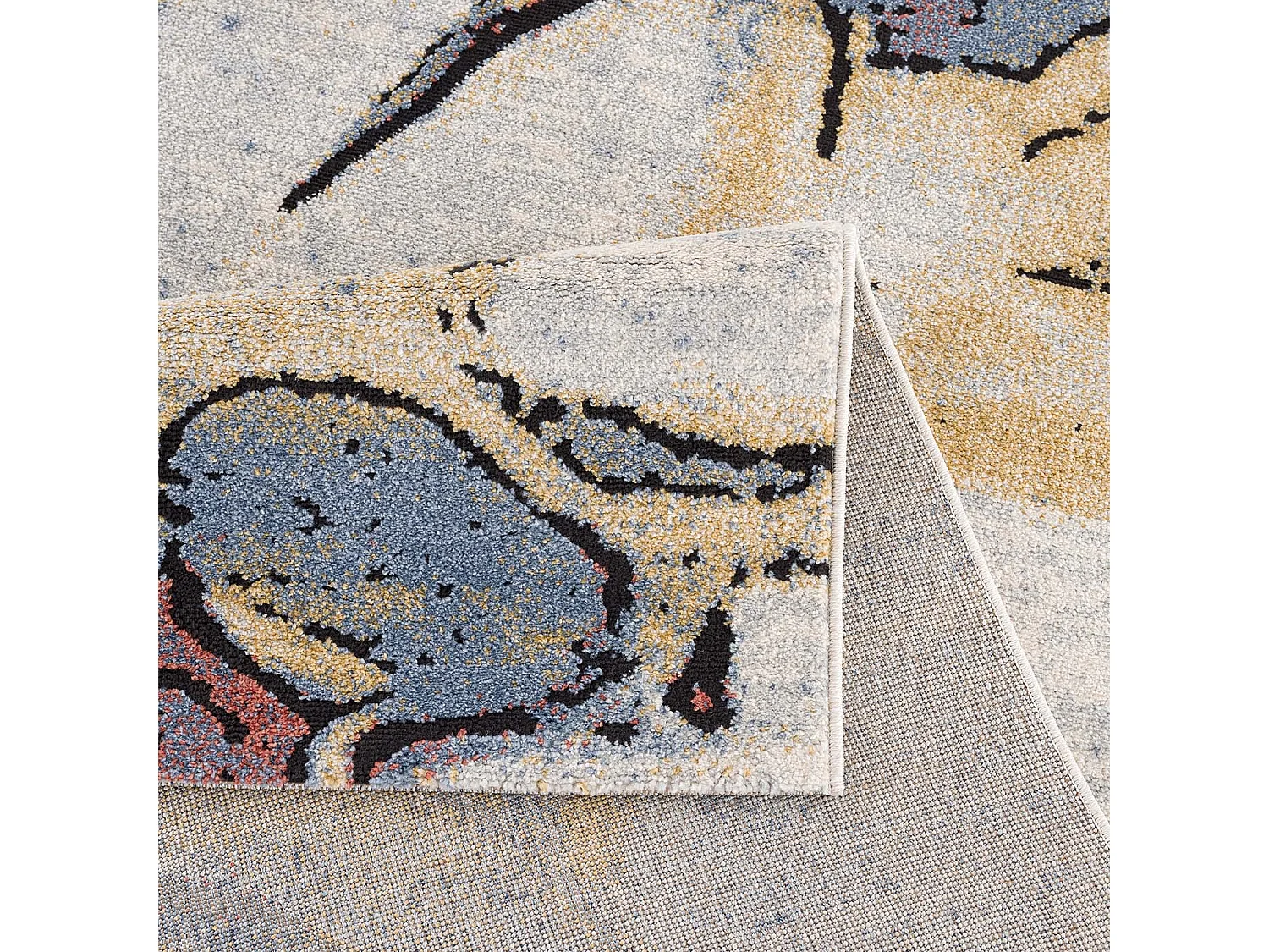 Mona - Tapis à poils courts multicolores 200x290cm