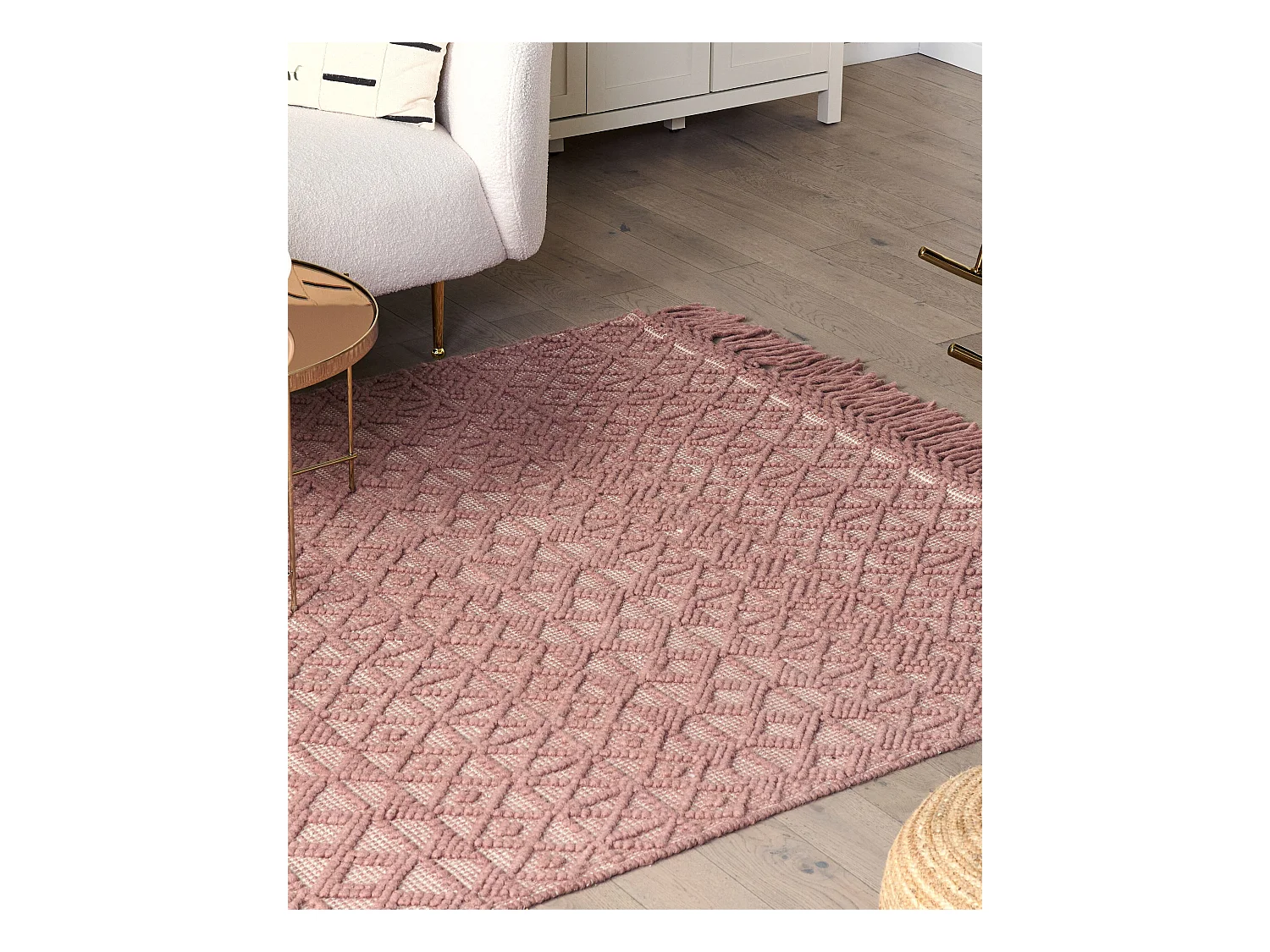 Dywan 160 x 230 cm różowy ALUCRA