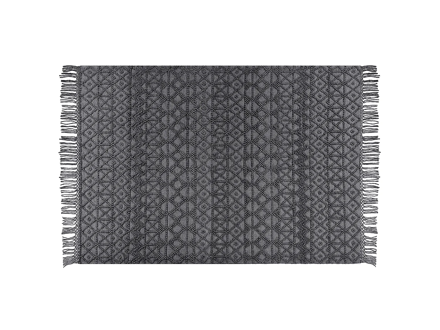 Teppich Wolle schwarz 160 x 230 cm Kurzflor ALUCRA