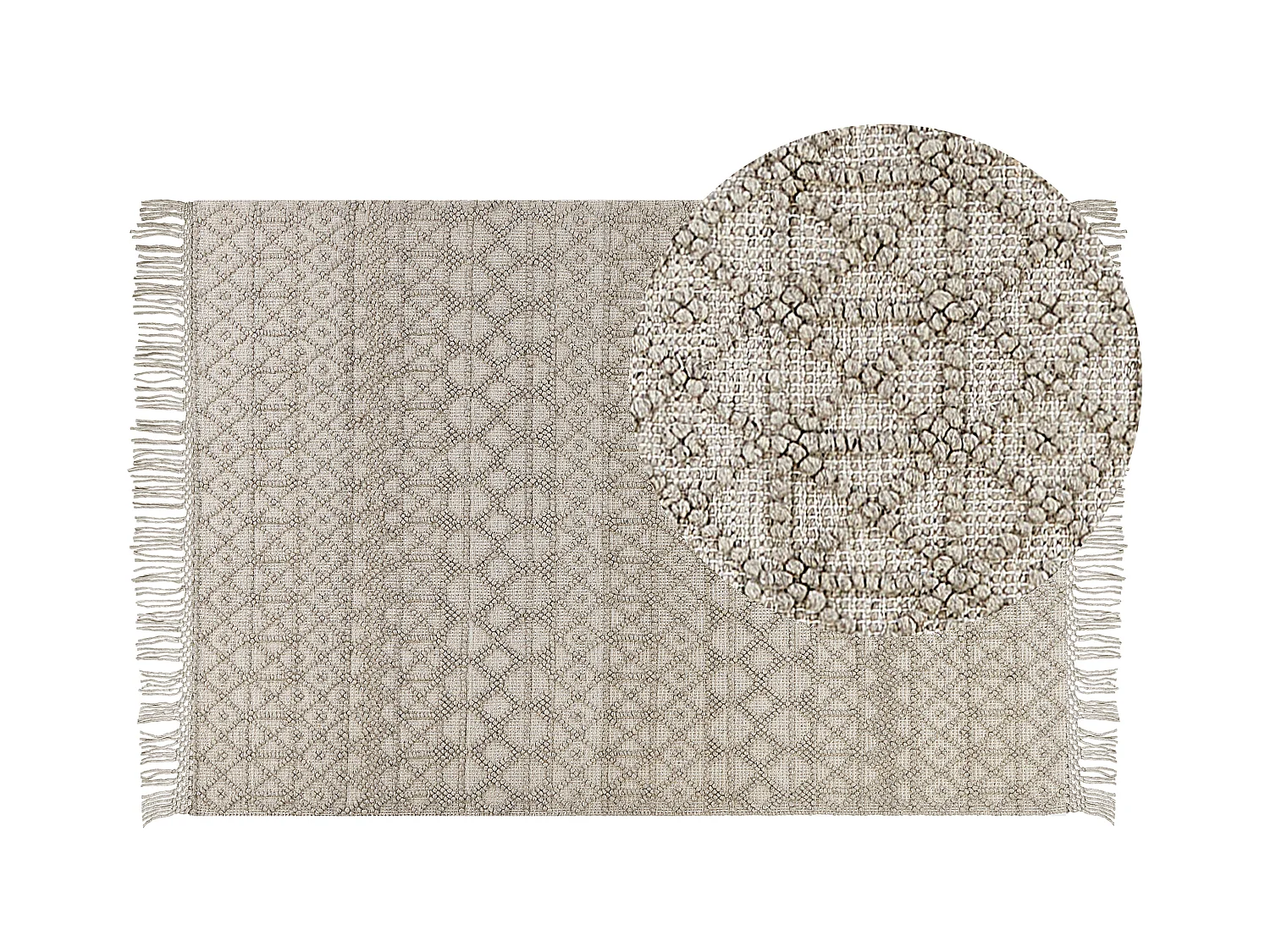Tapis ALUCRA Beige sable 160 x 230 cm Laine