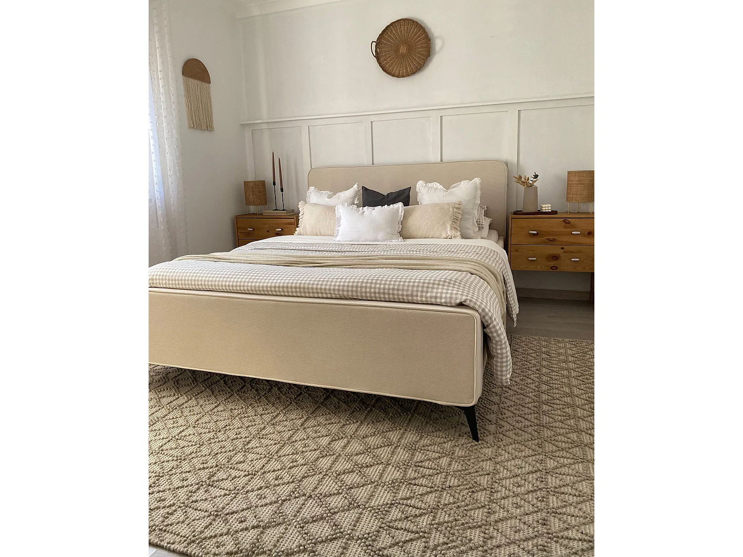 Tapis en laine 160 x 230 cm beige ALUCRA