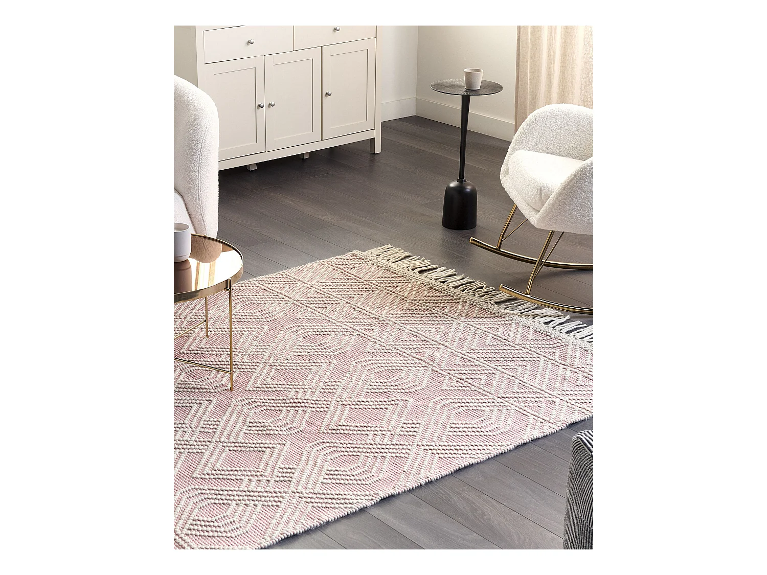 Dywan 160 x 230 cm różowy ADANA