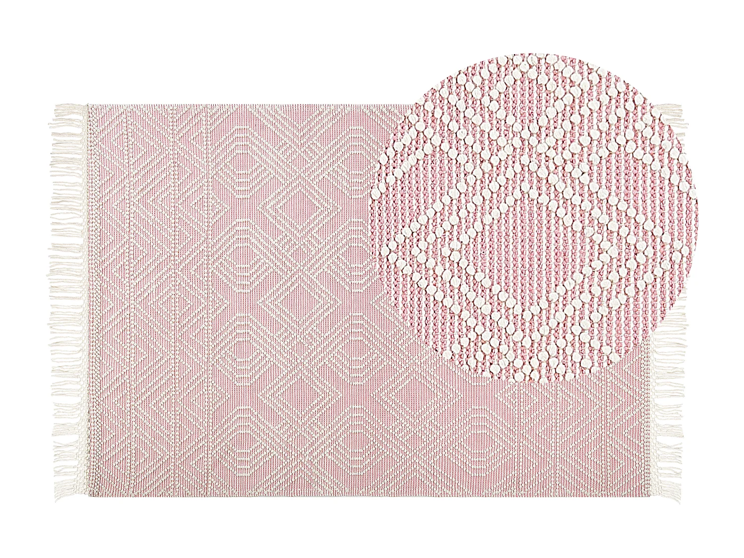 Tapis ADANA Rose pastel 160 x 230 cm Laine