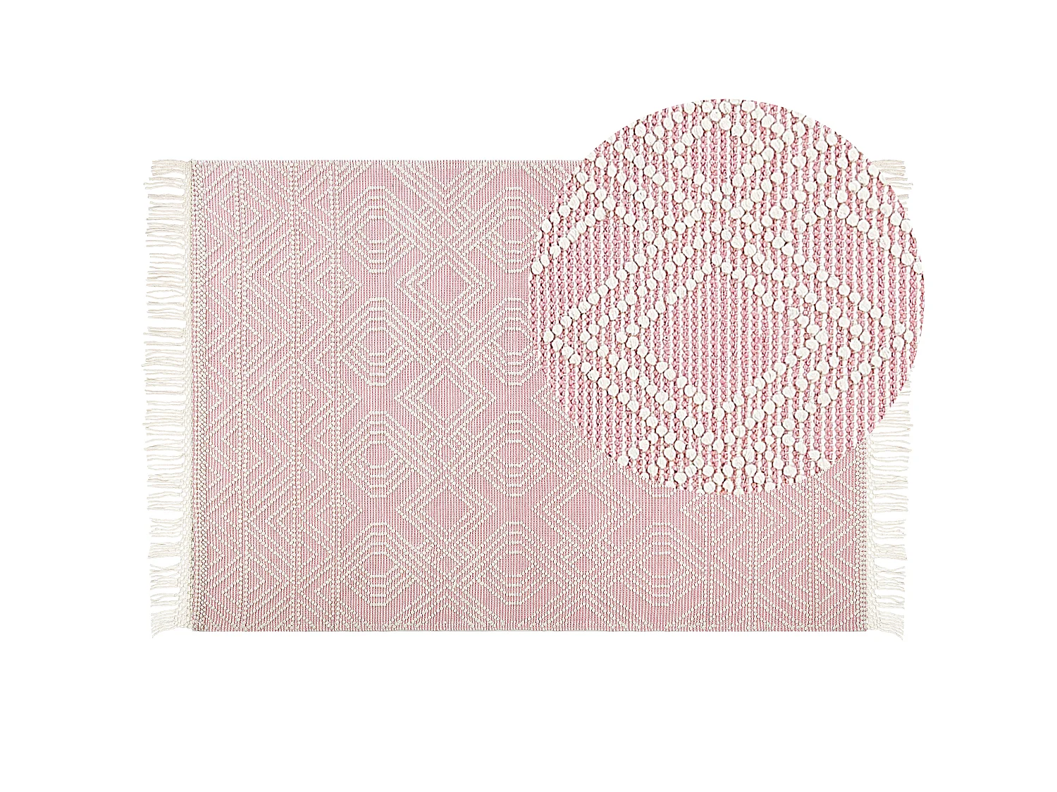 Rug ADANA Pastel Pink 160 x 230 cm Wool