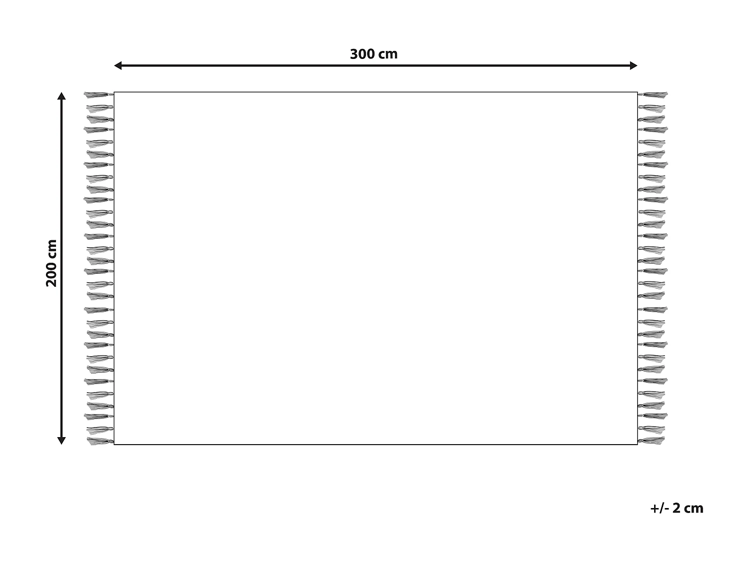Vloerkleed wol zwart 200 x 300 cm ALUCRA