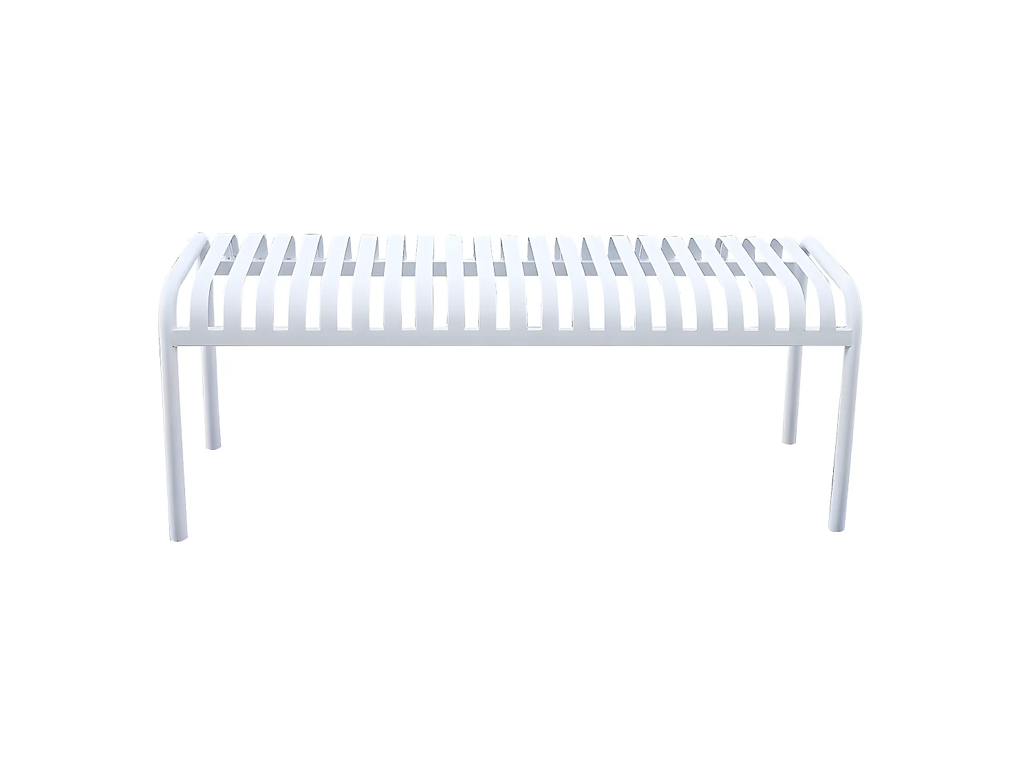 Banc en fer forgé blanc